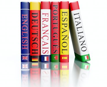 Stack of dictionaries isolated